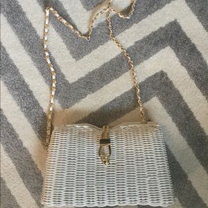 Vintage braided summer handbag